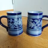 Mug cup in Alsace Betschdorf sandstone signed Krumeich Remmy