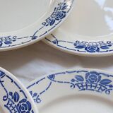 Assiettes plates antiques -  Choisy le Roi HBC -  Modèle Georgett