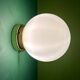 Vintage wall or ceiling light globe in white opaline.