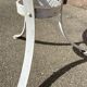 Pedestal table metal garden bistro 1950 vintage