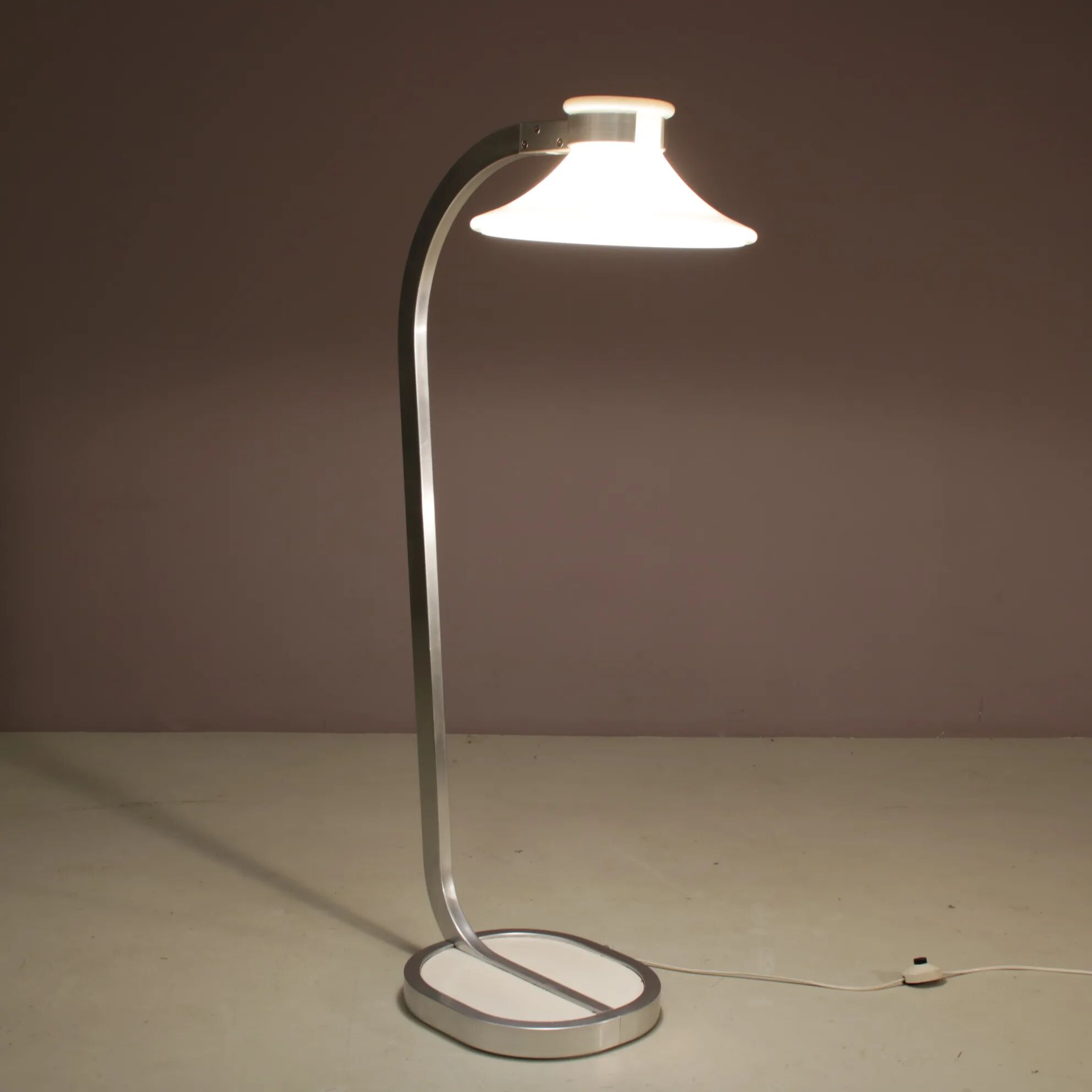 1970s “Accent” floor lamp by Jan Ekselius for Orrefors, Sweden
