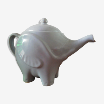 Thèiere elephant en porcelaine fait main saint rodegonde france vintage