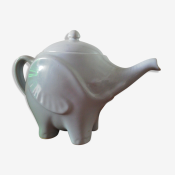 Thèiere Elephant in handmade porcelain Saint rodegonde France vintage