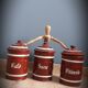 Trio pots kitchen brown