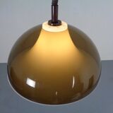 Ceiling lamp in brown and white plastic from Stilux Milano, 1960s