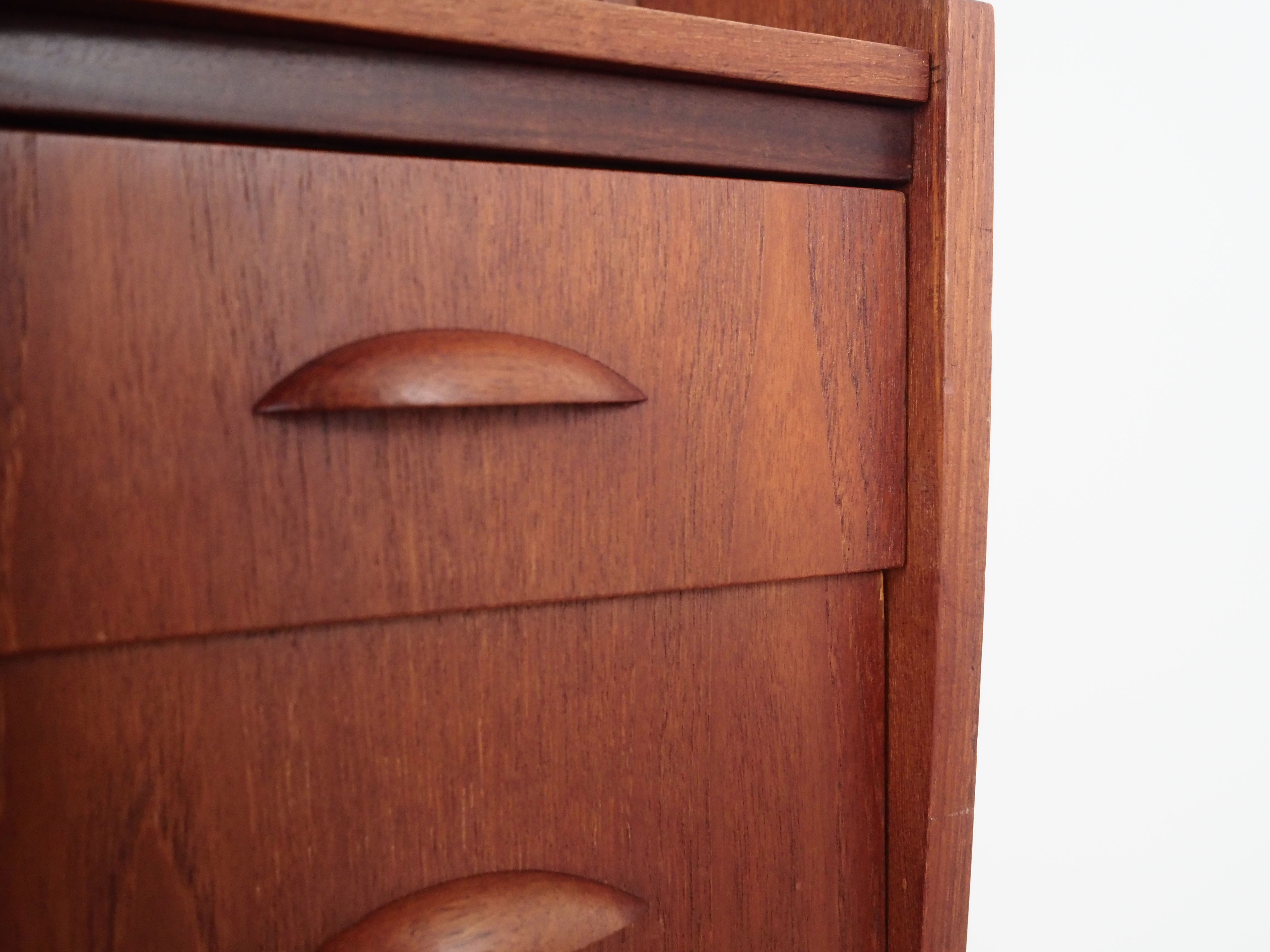 Secrétaire en teck, design scandinave, années 1960, fabriqué par SW Finland