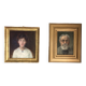 Paire de portraits du début du XXème