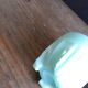 2 coquetiers opaline vert pâle art déco