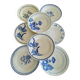 8 French earthenware dinner plates (Gien Sarreguemines Digoin Moulin des Loups Orchies)