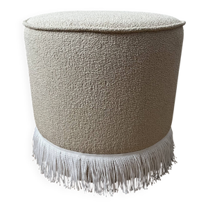 Pouf rond avec franges