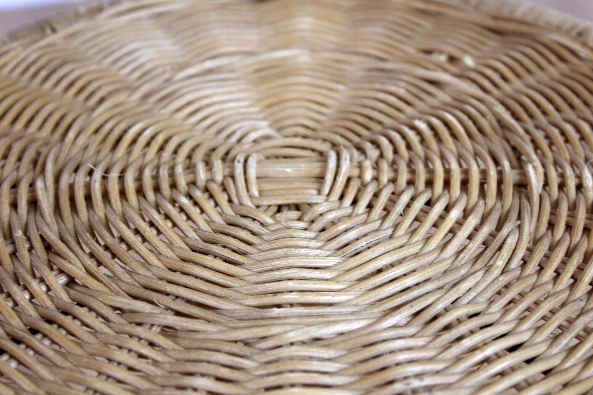 Stool metal and wicker of the years 50