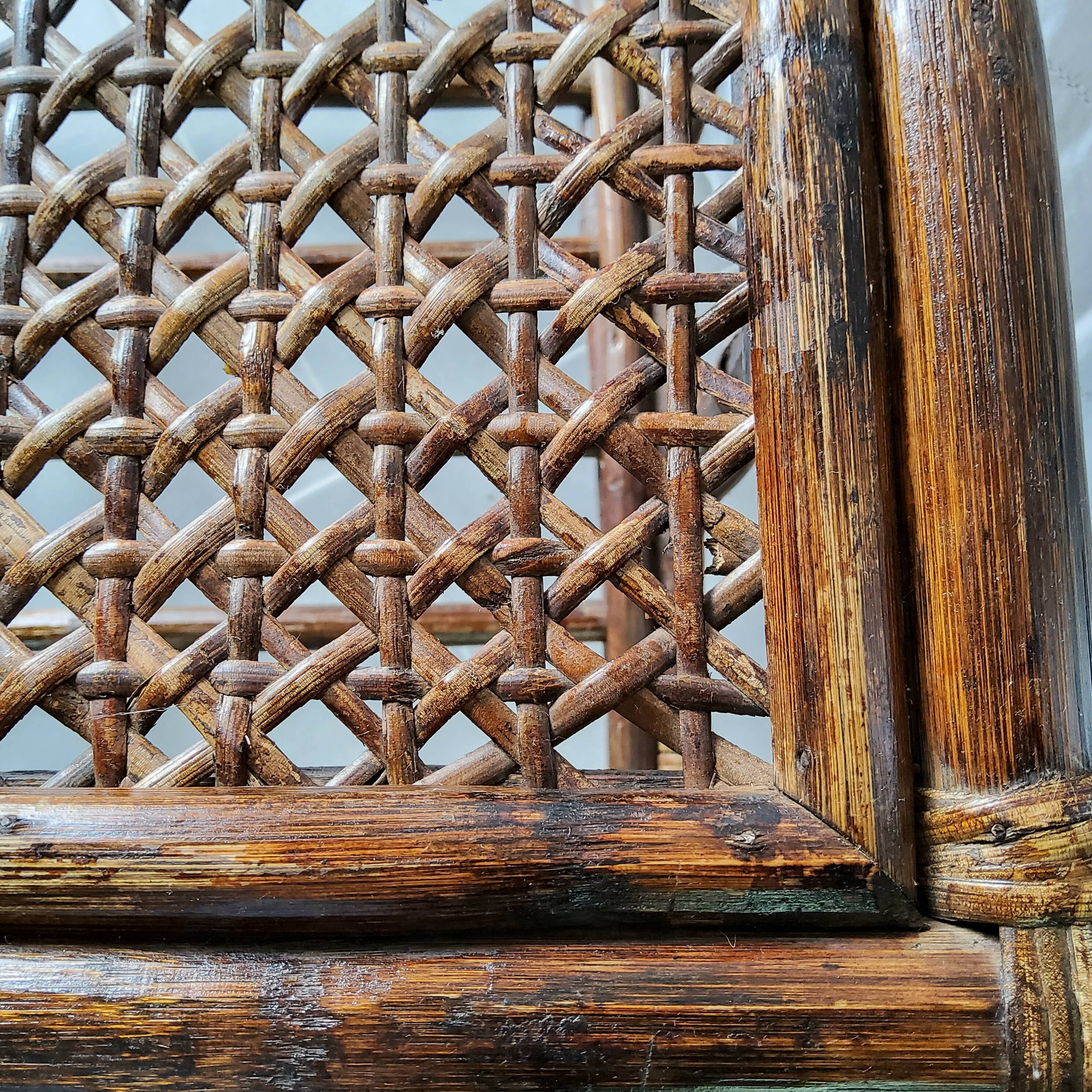 70s rattan coffee table