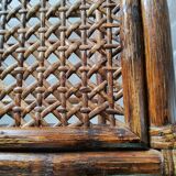 Table basse rotin années 70
