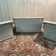 Living room sofa and pair of Napoleon III velvet armchairs