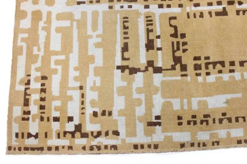 Modernist geometric design carpet, Czechoslovakia, 1960s