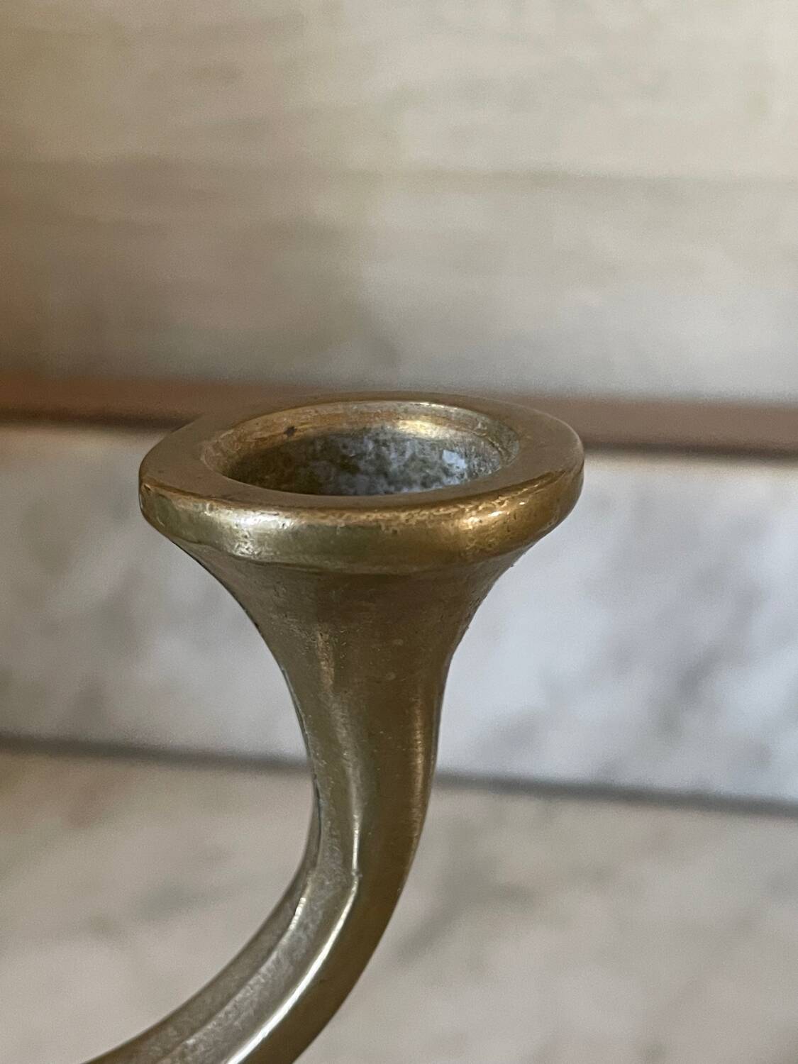 Solid Brass Brutalist Chandelier