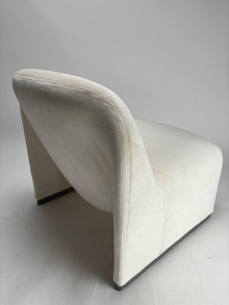 Chauffeuse Alky en velours blanc attribué à Giancarlo Piretti pour Anonima Castelli, Italie, années 1960