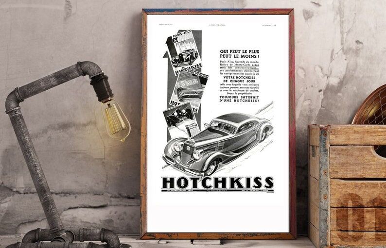 Vintage poster 30s Hotchkiss