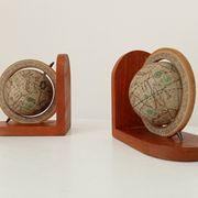 Pair of vintage World Map bookends 60s/70s