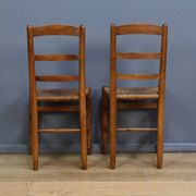 Paire de chaises paillées en merisier – fin XIXe
