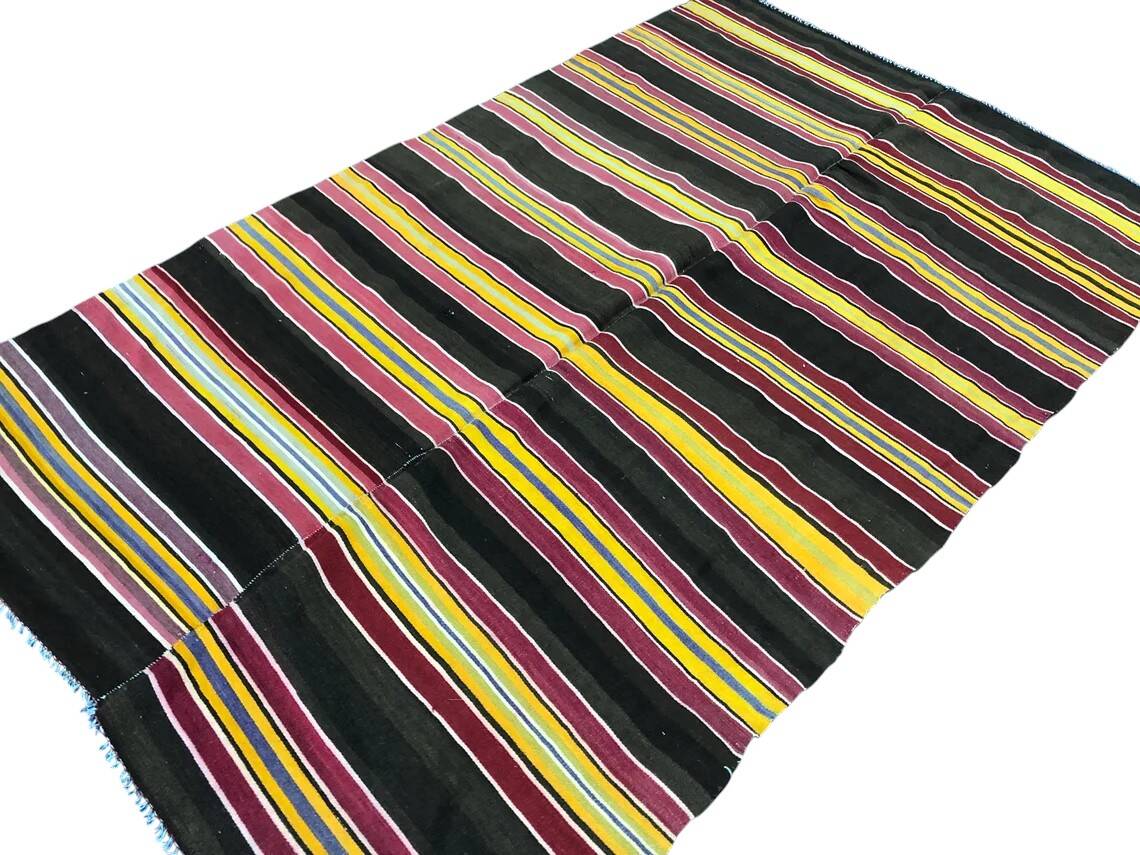 Vintage Handwoven Tribal Kilim Rug