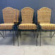 Vintage wicker bistro chairs by Frederik Weinberg, 1960s