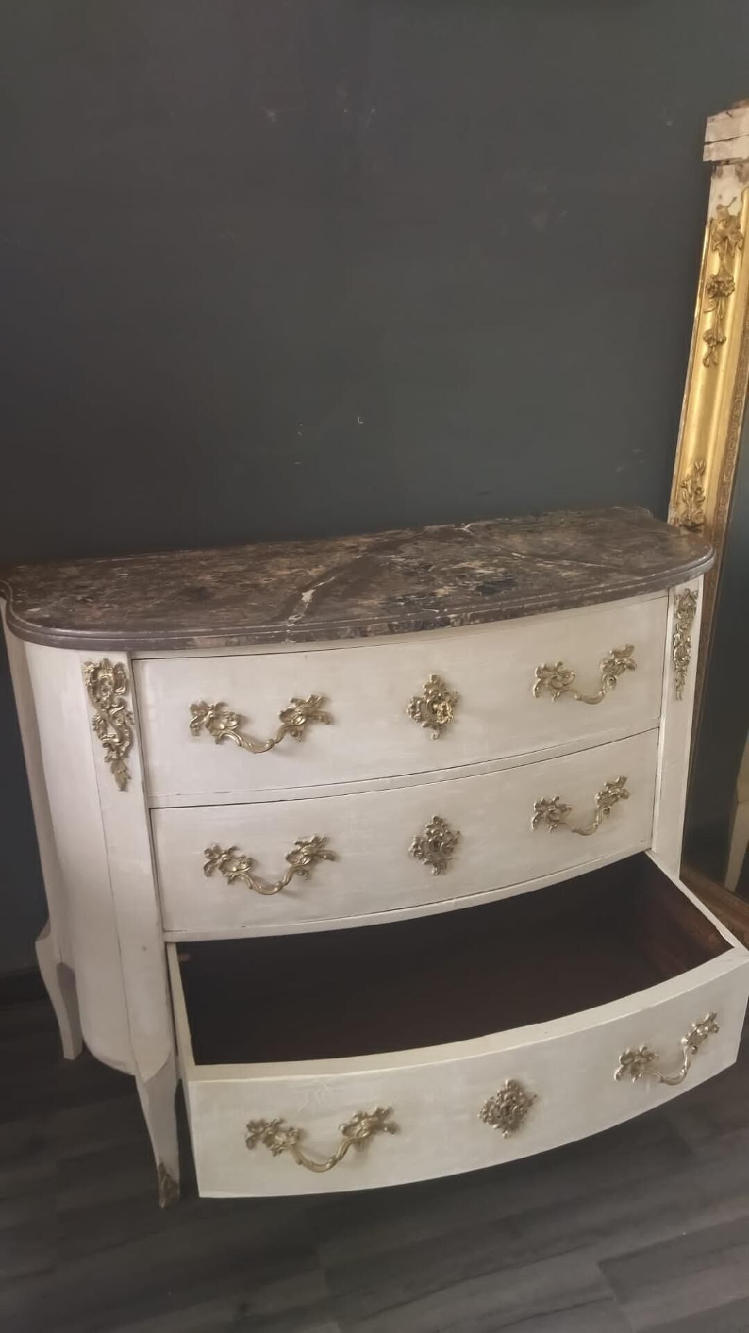 Patinated chest of drawers Louis XV style