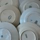 Set of 6 flat plates mismatched nineteenth century, St Amand, Digoin, Moulin des Loups, Lonchamp