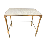 Table d'appoint en marbre et laiton