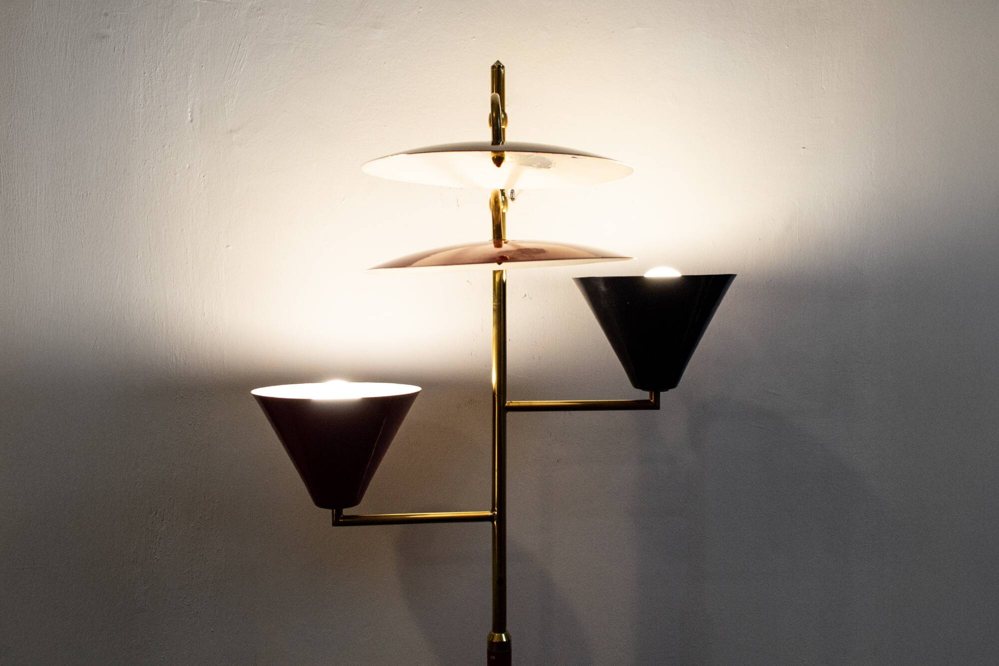Lampada da terra due luci di Stilnovo, années '50