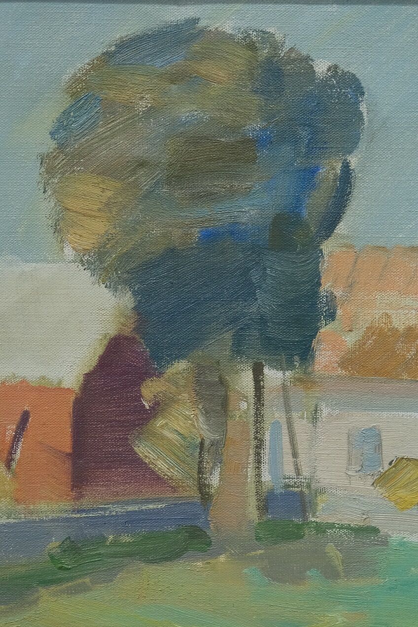 Tage Nilsson ( 1926-1997), Swedish Modern Painting, Oil on Canvas, 1960s, Framed