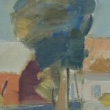 Tage Nilsson ( 1926-1997), Swedish Modern Painting, Oil on Canvas, 1960s, Framed