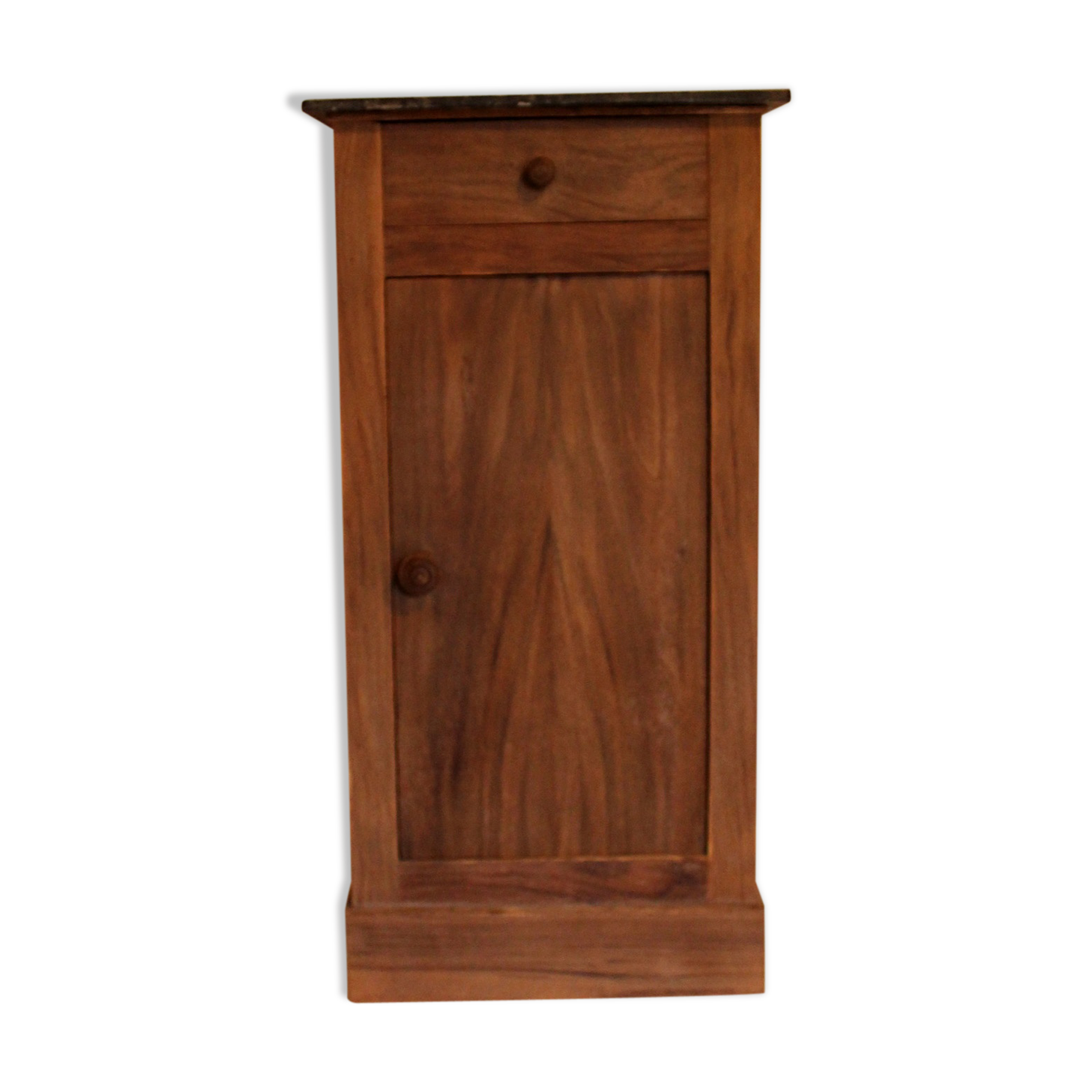 Natural wooden bedside table