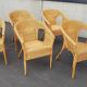SEATING SET, GARDEN SET SIX RATTAN/WICKER CHAIRS