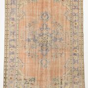 6x9 Peach & Cream Oriental Style Pattern Vintage Rug, 188x288Cm