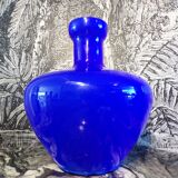 Murano opaline vase blue Ø34cm