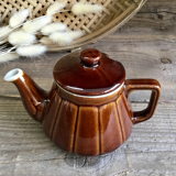 Vintage brown ceramic teapot