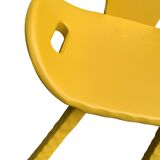 Chaises brutaliste ocre jaune 1960