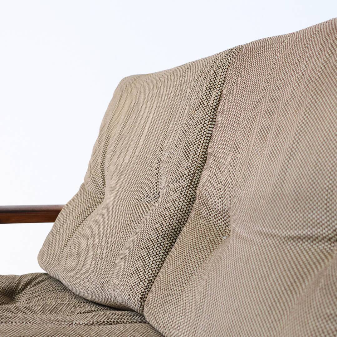 Canapé trois places vintage en palissandre 1960