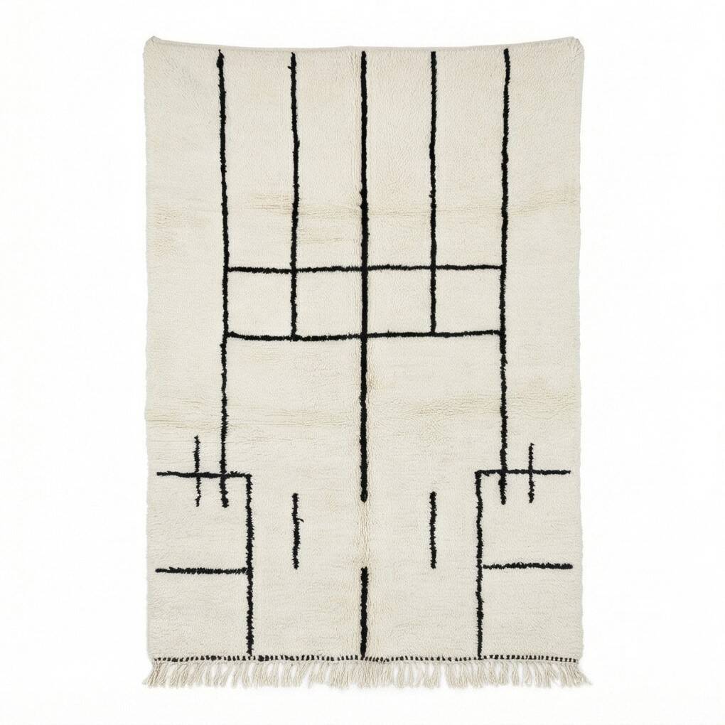 Large graphic Moroccan rug
