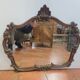 Miroir style Louis XV en chêne patiné doré 79×70cm