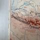 Vintage school map 1950 double-sided "The Alps / The Pyrenees"
