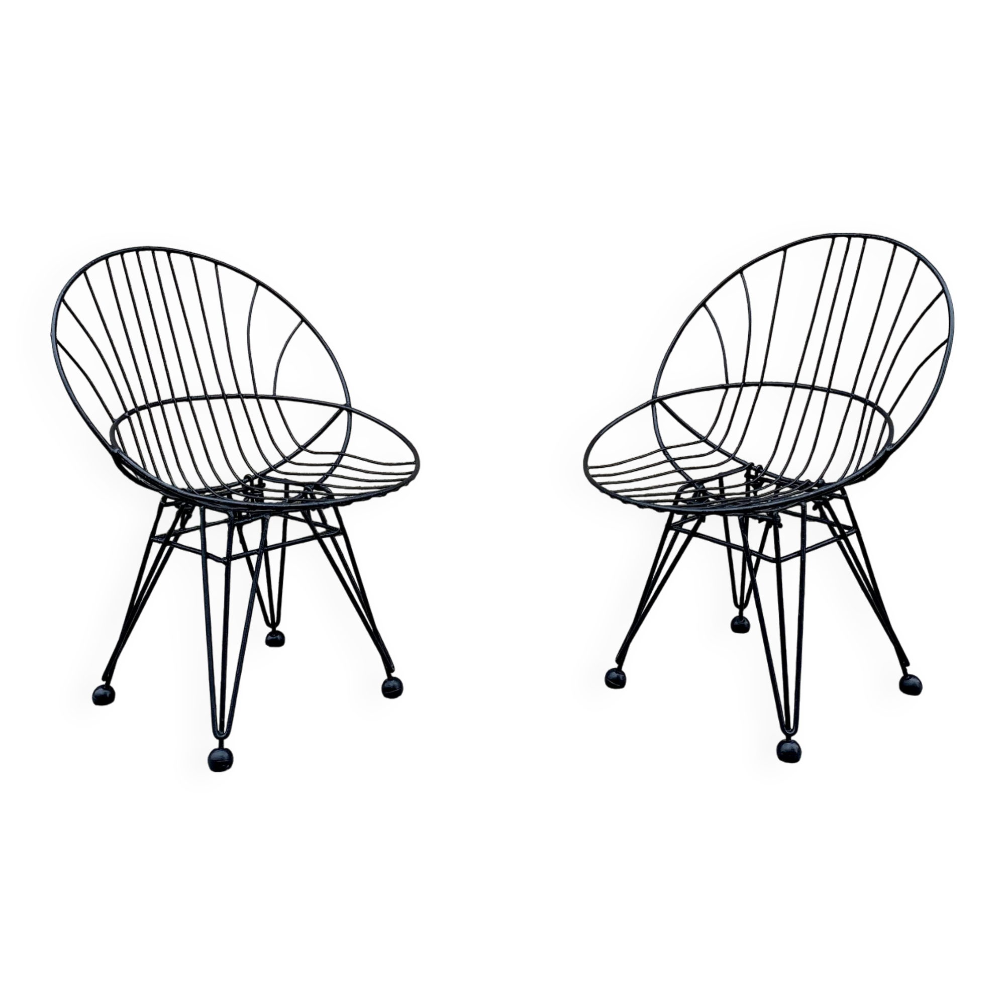 Paire de fauteuils Cees Braakman Combex Wire Pastoe