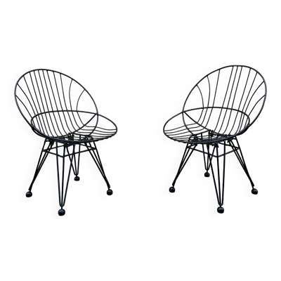 Paire de fauteuils Cees Braakman Combex Wire Pastoe