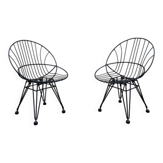 Paire de fauteuils Cees Braakman Combex Wire Pastoe