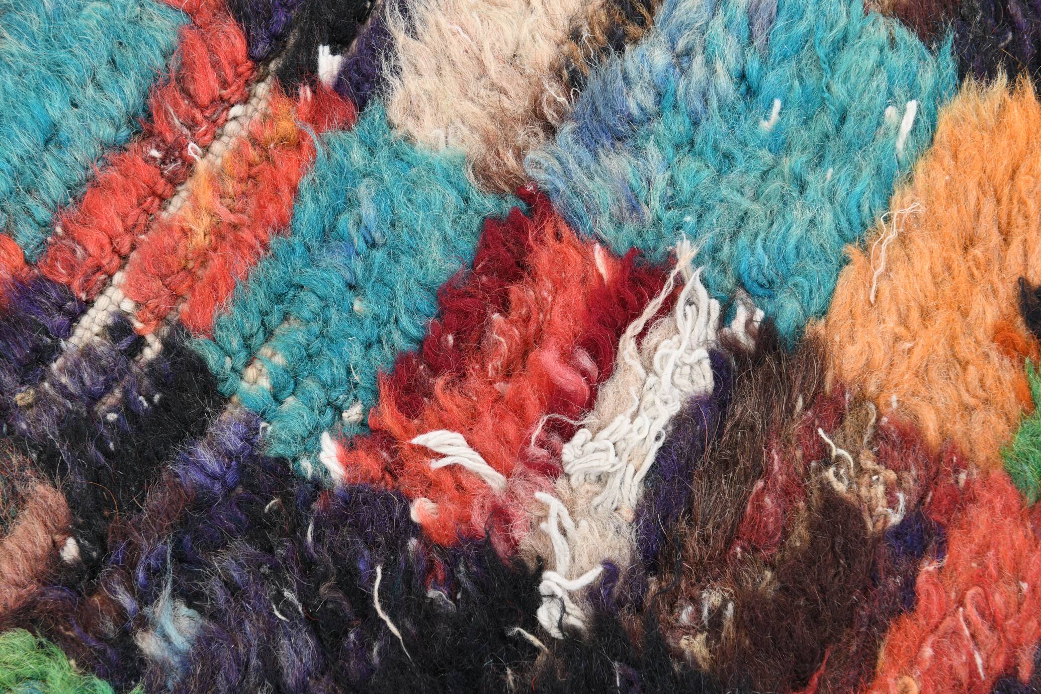 5x6 Multicolor Checkered Pattern Turkish Vintage Rug, 151x172Cm