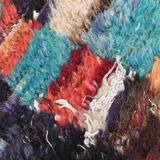 5x6 Multicolor Checkered Pattern Turkish Vintage Rug, 151x172Cm