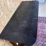 Old mahogany console, styel Restoration, nineteenth, marble top