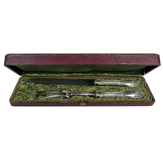 Leg service cutlery, silver punch Minerva