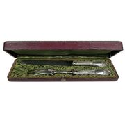 Leg service cutlery, silver punch Minerva